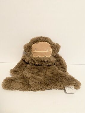 Slumberkins Bigfoot Lovey Security Blanket Yeti Brown Monster Soft Cuddle Toy